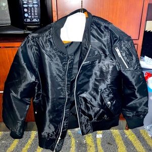MEMBERS ONLY small black jacket, punk/emo/biker/alt